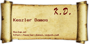 Keszler Damos névjegykártya